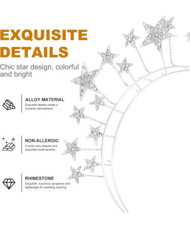 Beaupretty Star Headband Christmas Headband Rhinestone Glitter Star Headband Xmas Hair Accessories New Year Headband for Party Festival Holiday Birthday - Buy Online on GoSupps.com