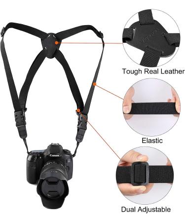 Cross Shoulder Camera Harness Strap for Binoculars & DSLR Cameras - Black - Buy Online on GoSupps.com
