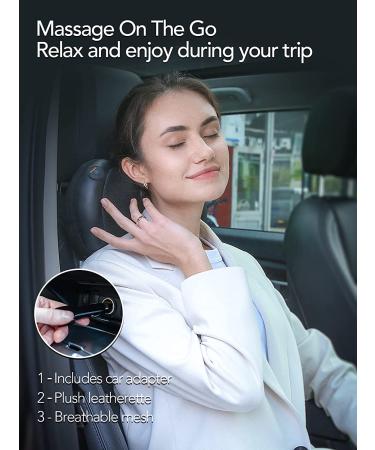 Shiatsu Neck & Back Massager Pillow with Heat - Deep Tissue Kneading for Muscle Pain Relief - Gift for Mom & Dad - Buy Online on GoSupps.com