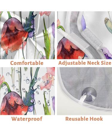 Buy Poppy Flower Beard Bib Apron - Non-Stick Waterproof Hair Catcher for Men | Perfect Grooming Gift with Suction Cups - Buy Online on GoSupps.com