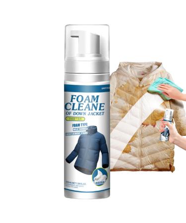 Dry Foam Cleaner | Laundry Detergent for Down Jackets | Downwear Detergent Agent Dry Cleaner Oil Stain Remover for Clothes Removes Oil Stains and Juice Pochy