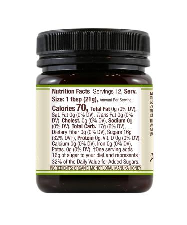 Wedderspoon Organic Raw Manuka Honey KFactor 16 - 8.8 oz (250g) | Premium All-Natural Health Benefits - Buy Online on GoSupps.com