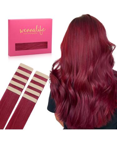 If -salt tape extensions real hair burgund red 10pcs tape in extensions real hair 25g 45cm invisible hair extension real hair invisible smooth real hair extensions tape highlight for girls 45cm 25g 10pcs #burg and red - Buy Online on GoSupps.com