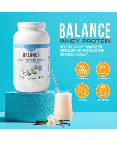 Hydrolyzed Whey Protein by MarceFitness - Vanilla Flavor 2 lb | Premium Quality Protein Supplement for Muscle Growth & Recovery - Buy Online on GoSupps.com
