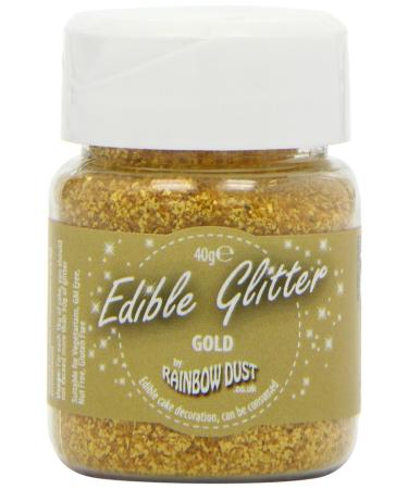 Rainbow Dust Colours Edible Glitter Gold Mini Bulk 40 g