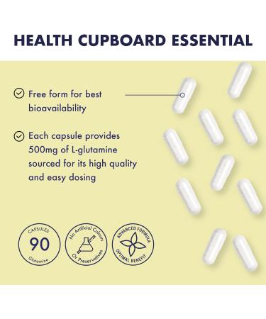 Higher Nature Glutamine: Versatile Amino Acid for Workouts, Immune Support - 90 Vegan Capsules - Buy Online on GoSupps.com