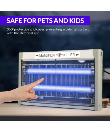 Shop Mafiti 20W Electrical Insect Zapper - Effective Mosquito Killer & Fly Trap for Home Kitchen & Farm - Gray - Buy Online on GoSupps.com