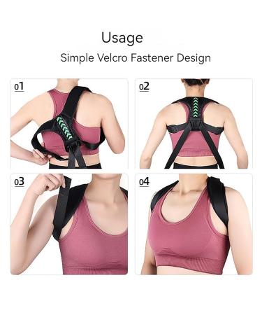 Back Brace Posture Corrector | Lumbar & Shoulder Support for Improved Posture | Unisex Size L (Black) - Enhance Comfort & Alignment - Buy Online on GoSupps.com
