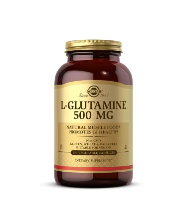 Solgar L-Glutamine 500 mg 250 Vegetable Capsules