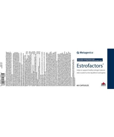 Metagenics - EstroFactors - DIM Supplement with Hops Green Tea HMR Vitamin B12 Folate and More - 60 Capsules - Buy Online on GoSupps.com