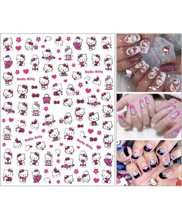 Cute Cinnamoroll Nail Stickers - 4 Sheets 3D Self-Adhesive Cartoon Nail Art Supplies for Women, Girls, Kids - Kawaii Designer Manicure Decoration Gifts (300+ Decals) - Buy Online on GoSupps.com