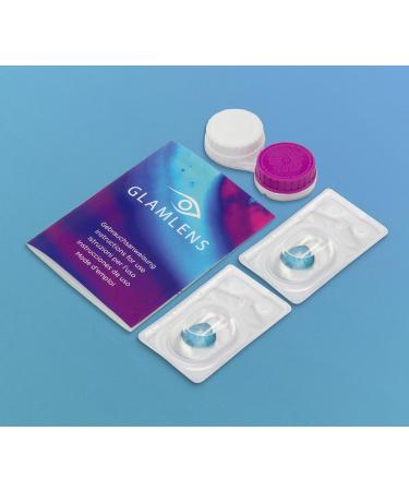 Buy Madrid Blue Colored Contact Lenses - Monthly Soft Hydrogel - 0.0 Dpt - 2 Pieces + Lens Case - Buy Online on GoSupps.com