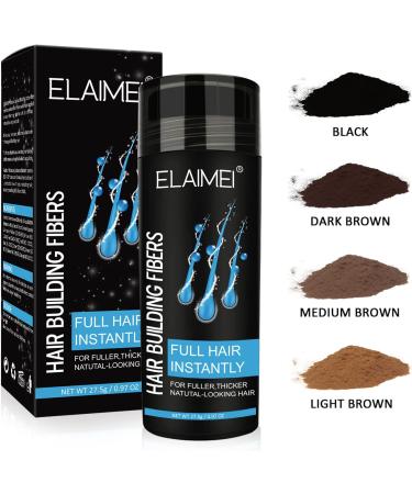 JITASHWA Hair Fibres Hair Powder Spray Natural Ingredients Hair Building Fibres for Thinning Hair Hair Thicker in 30 Seconds Hair Loss Treatment for Men & Women Medium Brown - Buy Online on GoSupps.com