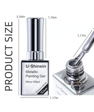 Buy Silver Metallic Gel Nail Polish - 15ml Mirror Finish 3D Drawing UV/LED Soak Off for DIY Nail Art - International Shipping Available - Buy Online on GoSupps.com