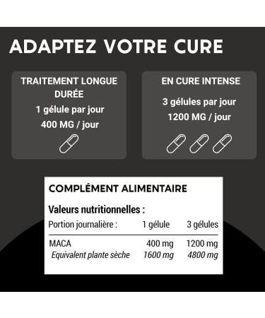 Black Maca | High Dosage Up to 4800 MG | Vitality Energy Performance | 90 Capsules | Food Supplement | Made in France - Buy Online on GoSupps.com