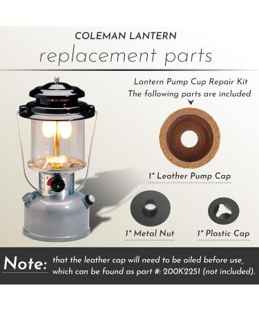 Coleman Lantern Stove Pump Cup Replacement Kit - Leather Pump Cap with Metal Nut and Plastic Cap - Air Seal for Coleman Models - 1 Pack - Buy Online on GoSupps.com