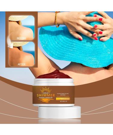 Tanning gel evens skin tone every day to create tanned skin.Easy & Long Lasting To Care Skin 30g 2024 New Bronzer Cream Self Tanning Tinted Serum (4) - Buy Online on GoSupps.com