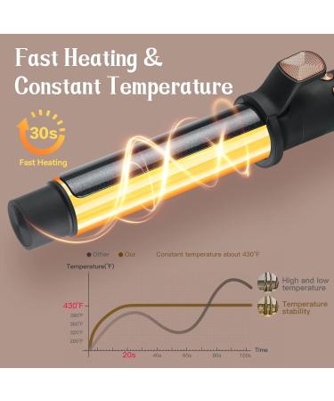 WeChip Rotating Curling Iron Automatic Hair Curler 1 1/4 Inch Ionic Self Curling Iron with Long Barrel Curling Wand for Waves with Extra Long Nano Titanium Barrel - Buy Online on GoSupps.com