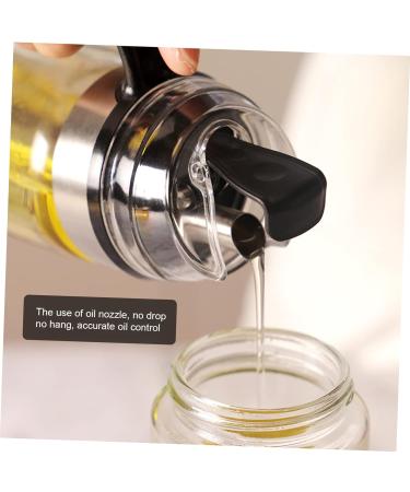 Alipis 3pcs Automatic Opening and Closing Oiler Glass Vinegar Pot Oil Container Syrup Bottle Soy Sauce Bottle Vinegar Container Soy Sauce Container Oil Bottle Stainless Steel Olive Oil Pp 22X7X7CMx3pcs As Shownx3pcs - Buy Online on GoSupps.com