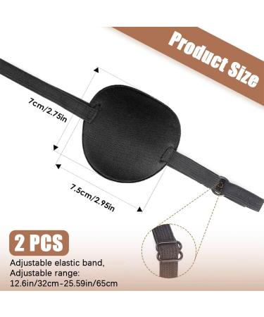 Buy 2 Pcs 3D Adjustable Eye Patch for Adults & Kids - Amblyopia & Lazy Eye Costume Accessory (Black - Buy Online on GoSupps.com