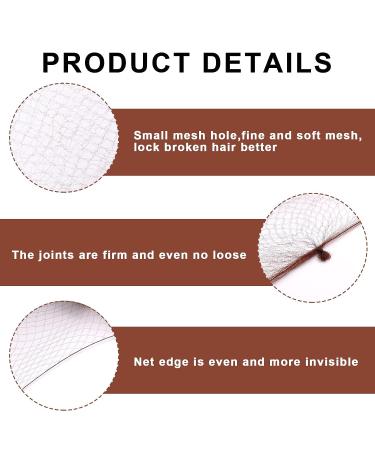 Elastic Brown Hair Bun Nets Set with U Shaped Pins - 20Pcs | Invisible Mesh Hair Nets for Buns - Ideal for Girls and Women - Buy Online on GoSupps.com