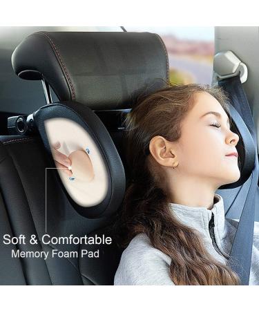 Hopeas Car Headrest for Kids & Adults - Adjustable Neck Support Pillow in Carbon Fiber Black - Buy Online on GoSupps.com