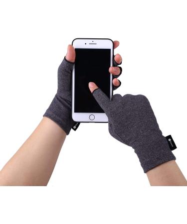 Duerer Arthritis Compression Gloves for Women Men - Fingerless Gloves for Carpal Tunnel, Rheumatoid Arthritis, Tendonitis - Ideal for Computer Typing and Daily Work - Black, Size Medium (1 Pair) - Buy Online on GoSupps.com