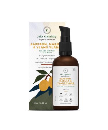 juicy chemistry Saffron Marula & Ylang Ylang Organic Face Wash For Skin Yellow 100 Ml