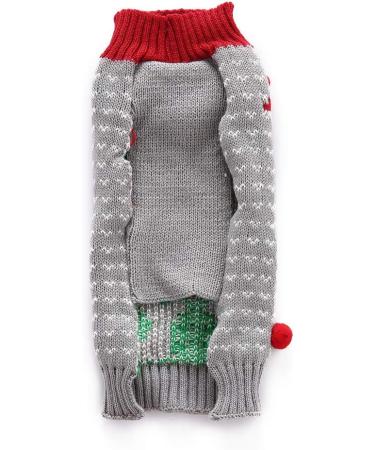 Hrttsy Christmas Dog Sweater | Warm Winter Pullover for Small & Medium Dogs | Cute Pet Costume in Medium Gray - Buy Online on GoSupps.com
