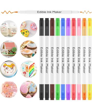 E-Kongton Edible Colouring Pens 9-Colour Set for Food Decorating - Double-Headed Markers for Macarons, Cakes, and More - Buy Online on GoSupps.com