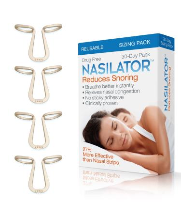 Nasilator Nasal Dilator  Anti-Snoring Aid Solution  Soft & Flexible Device  Improves Breathing & Sleeping  Reduces Snoring  Comfortable  Lightweight & Reusable Nasal Dilator Clip (Sizing)