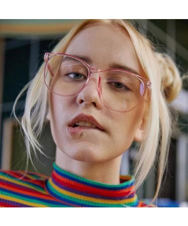 Women's Stomping Gaming Glasses - Computer Folding Blue Light Filter Glasses - Large Pink Size - International Shipping - Buy Online on GoSupps.com