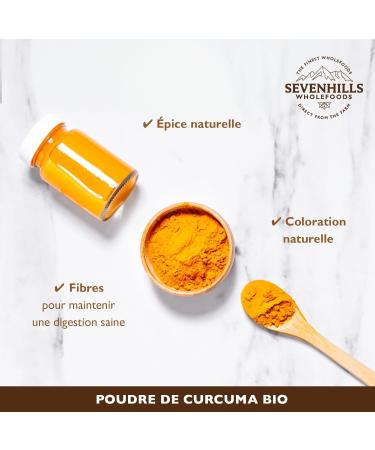 Sevenhills Wholefoods Organic Raw Turmeric Powder 500g - Buy Online on GoSupps.com