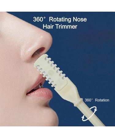  CSYBYW Nose Hair Clipper Double Sided Nose Hair Blade Manual Nose Hair Trimmer 360 Rotating Nose Hair Razor with Ear Picker for Women and Men Black Black - Buy Online on GoSupps.com