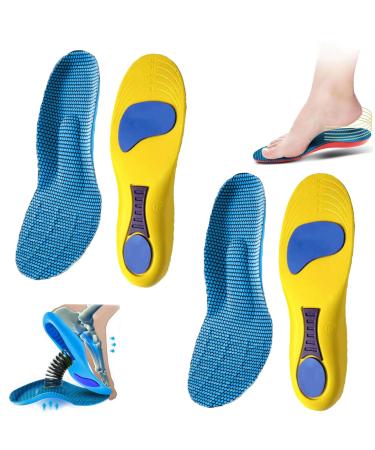 OVEALLGO 2 pair of norelie insole Norelie insert soles Norelie Sohlen Comfysole orthopedic insoles foot architecture pushing pressure relieves (yellow 37-38) 37-38 yellow