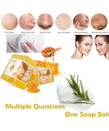 Turmeric Honey Soap Turmeric Soap for Face and Body Turmeric Honey Soap for Dark Spots Sensitive Skin Acne Reduction Washing Essentials. - Buy Online on GoSupps.com