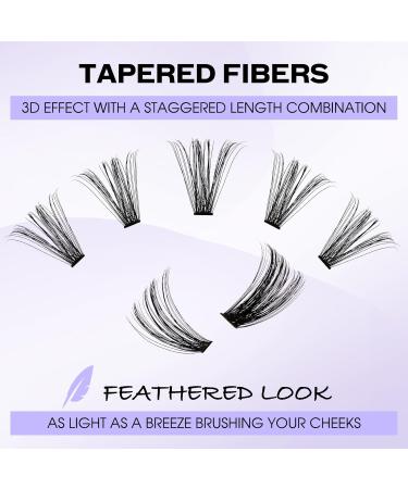 Buy Individual Eyelashes - 240 PCs DIY Cluster Eyelash Curl Mix 16-20mm for Extensions at Home - Buy Online on GoSupps.com