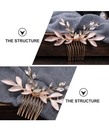 FRCOLOR Leaf Comb Wedding Tiara Bride Headpiece Rhinestone Hair Accessories Bride Wedding Hair Accessories Wedding Hairpin Bridal Headwear Headpieces Handmade Headwear Decor Hair Comb Abs - Buy Online on GoSupps.com