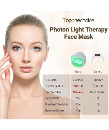 990pcs LED Infrared Face Mask - 7 Colors Light Therapy Device for Home Skincare & Beauty Treatment - Buy Online on GoSupps.com