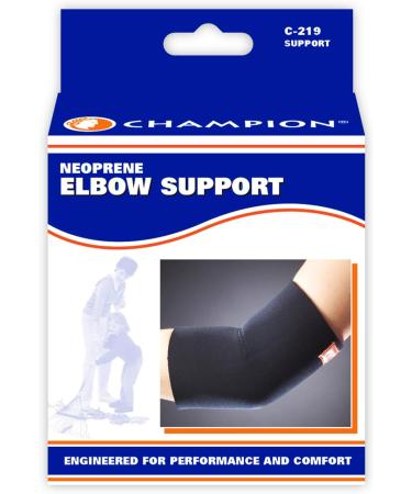 CHAMPION Elbow Support Neoprene Sleeve - X-Large Black | International Shipping Available - Buy Online on GoSupps.com
