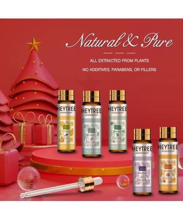 HEYTREE Essential Oils Set - 8 x 10ml Pure Natural Aromatherapy Oils - Lavender, Eucalyptus, Tea Tree, Vanilla, Peppermint, Lemongrass, Bergamot, Orange - Perfect Christmas Gifts - Buy Online on GoSupps.com