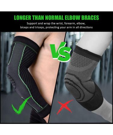 Compression Sleeve for Tendonitis 1 Pair Sports Arm Protection Elbow Support for Men and Women for Tennis Elbow Bodybuilding - Buy Online on GoSupps.com