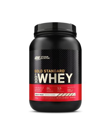 Optimum Nutrition Gold Standard 100% Whey Protein Powder  Rocky Road  2 Pound (Packaging May Vary) Rocky Road 2 Pound (Pack of 1)