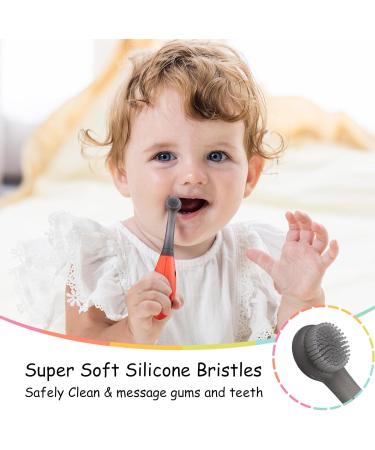 Mombella Ladybug Baby Silicone Training Toothbrush | Soft Bristles for 6-12 Months | Gentle Gum Massager & Cleaner - Buy Online on GoSupps.com