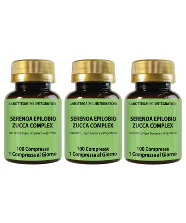 LABOTTEGADEGLIINTEGRATORI Serenoa Epilobio Pumpkin complex with nettle Pygeum Africanum Lycopene and Goldverga 300 tablets 1 per day Dietary supplement for the prostate and urinary tract