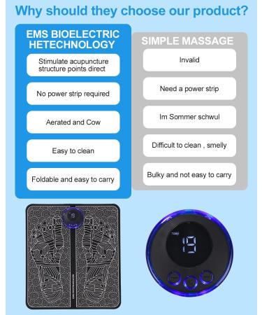Birshe EMS Foot Massager - Foldable Electrical Device for Improved Blood Circulation | Best Foot Massage at Home - Buy Online on GoSupps.com