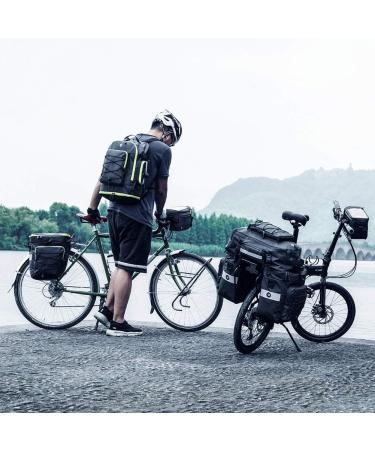 PELLOR Bicycle Bag - Multifunctional Cycling Pannier Tear-Resistant Luggage with Rain Cover - Large Green eCommerce Shipping Worldwide - Buy Online on GoSupps.com
