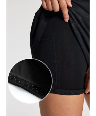 Baleaf Women's High Waisted Tennis Skirt with Shorts Pockets - Black Large - Buy Online on GoSupps.com