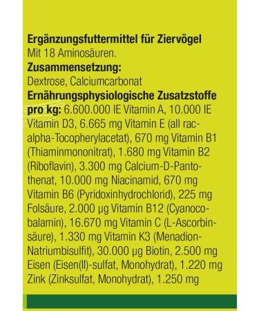 Necton-S Multivitamin for Birds | Vitamins Amino Acids & Minerals | Made in Germany (150g) - Boost Your Bird's Health - Buy Online on GoSupps.com