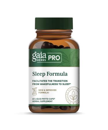 GAIA HERBS PRO Sleep Formula - Supports Restful Sleep & Relaxation for Occasional Sleeplessness* - Herbal Extracts with Valerian Root Passionflower & Lavender - Vegan Capsules - 60 Liquid Phyto-Caps